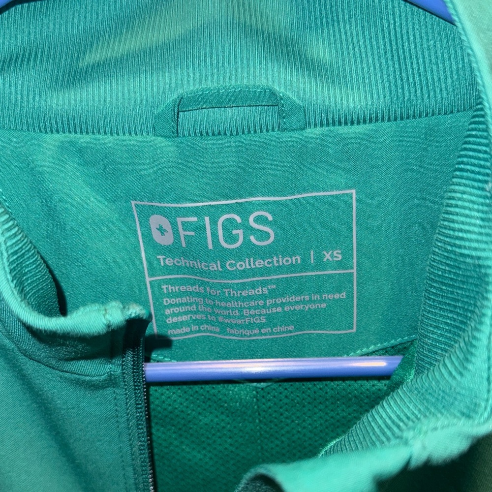 Figs Teal Technical Zip-Up Jacket - image 2